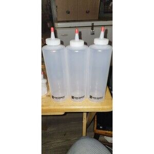 3 San Jamar P8024 24oz Clear Squeeze Bottles w/ Lids – New Restaurant Supply